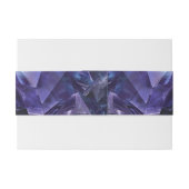 Dark Amethyst Boho Witch Crystals Black Wedding Uitnodigingen Wikkel (Achterkant Voorbeeld)