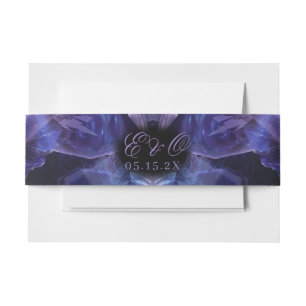 Dark Amethyst Boho Witch Crystals Black Wedding Uitnodigingen Wikkel