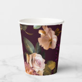 Dark and Moody Floral Gothic Bridal Shower Papieren Bekers