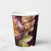 Dark and Moody Floral Gothic Bridal Shower Papieren Bekers