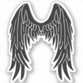 Dark Angel Black Wings Vinyl Cutout Sticker (Voorkant)