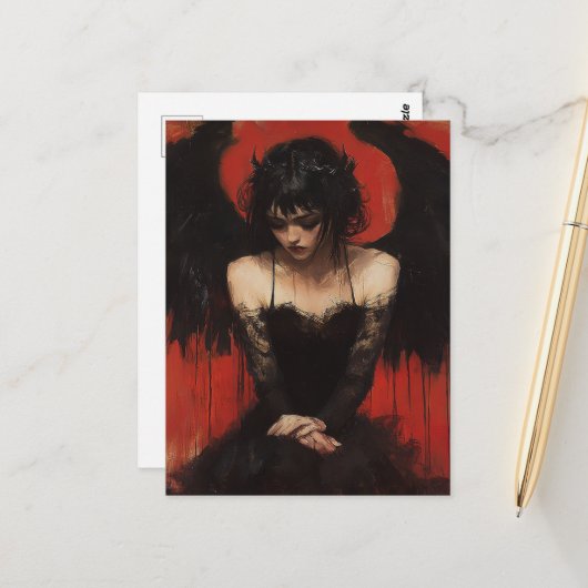Dark Angel Briefkaart (Voorkant / Achterkant in situ)