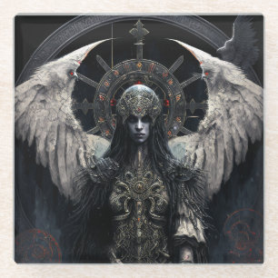 Dark Angel Gothic Fantasy Art Glazen Onderzetter