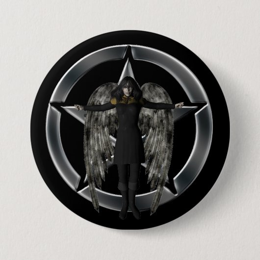 Dark Angel Ronde Button 7,6 Cm (Voorkant)