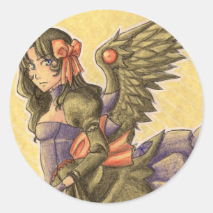 Dark Angel-Stickers Ronde Sticker