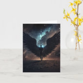 Dark Angel Wings Kaart (Gele Bloem)