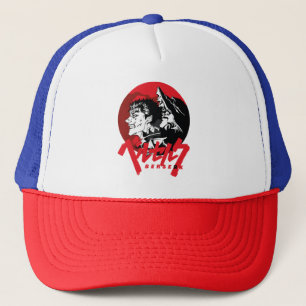 Dark Anime Warrior Retro Red Art Trucker Pet