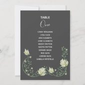 Dark Art deco bloemen Tafelnummer Zitenkaart (Achterkant)