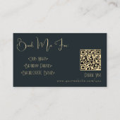 Dark Art Deco QR Code Visitekaartje (Achterkant)