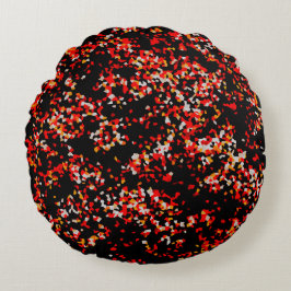 Dark Autumn Confetti Rond Kussen