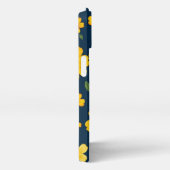 Dark Background Yellow Floral iPhone Hoesje (Rechterkant)