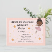 Dark Ballerina Party uitnodiging (Staand voorkant)