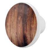 Dark Barn Wood Planks Keramische Knop (Rechts)