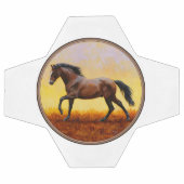 Dark Bay Stallion Horse Galloping (Plat)