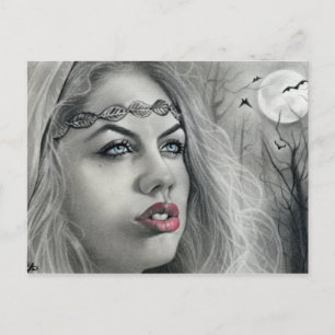Dark Beauty moon shadows briefkaart