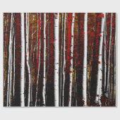 Dark Birch Forest Cadeaupapier (Vlak)