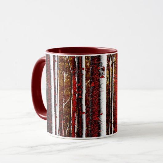 Dark Birch Forest Mok (Voorkant links)