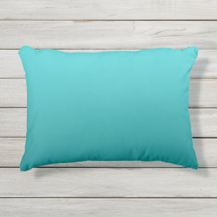 Dark Blauwgroen Ombre Outdoor Pillow Buitenkussen