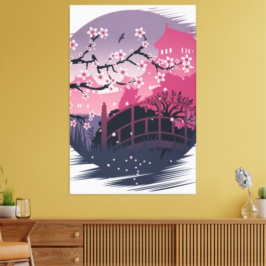 Dark Blossom Canvas Afdruk (Insitu (Woonkamer))