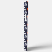 Dark Blue and Red Geometric Triangles Pattern Case-Mate iPhone Case (Achterkant / Rechts)