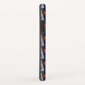 Dark Blue and Red Geometric Triangles Pattern Case-Mate iPhone Case (Achterkant/rechts)