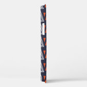 Dark Blue and Red Geometric Triangles Pattern Case-Mate iPhone Case (Achterkant / Rechts)