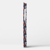 Dark Blue and Red Geometric Triangles Pattern Case-Mate iPhone Case (Achterkant / Links)
