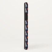 Dark Blue and Red Geometric Triangles Pattern Case-Mate iPhone Case (Achterkant / rechts)