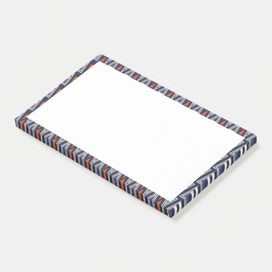 Dark Blue and Red Geometric Triangles Pattern Post-it® Notes (Schuin)