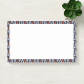 Dark Blue and Red Geometric Triangles Pattern Post-it® Notes (Kantoor)
