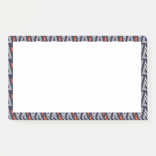Dark Blue and Red Geometric Triangles Pattern Post-it® Notes (Voorkant)