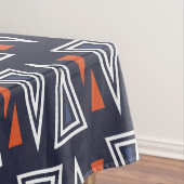 Dark Blue and Red Geometric Triangles Pattern Tafelkleed (Voorbeeld)