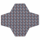 Dark Blue and Red Geometric Triangles Pattern Voetbal (Enkel)