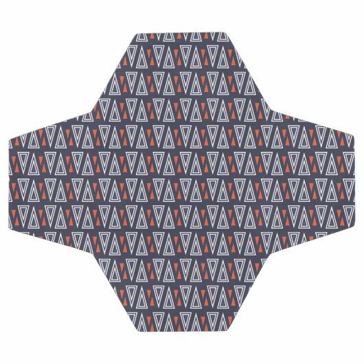 Dark Blue and Red Geometric Triangles Pattern Voetbal (Enkel)