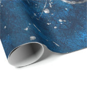 Dark Blue and Silver Abstract N3 Cadeaupapier (Rol Hoek)