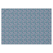 Dark Blue Aqua Turquoise Round Squares patroon Tafelkleed (Voorkant (Horizontaal))