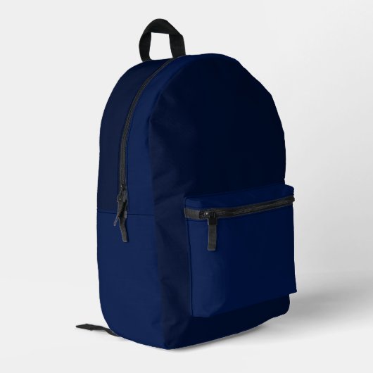 Dark Blue Backpack  Bedrukte Rugzak (Achterkant Hoek Links)