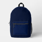 Dark Blue Backpack  Bedrukte Rugzak (Voorkant)