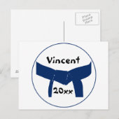 Dark Blue Belt voor Martials Arts Briefkaart (Voorkant / Achterkant)