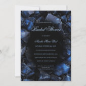 Dark Blue Boho Witch Crystals Black Bridal Shower Kaart (Voorkant)