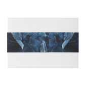 Dark Blue Boho Witch Crystals Black Wedding Uitnodigingen Wikkel (Achterkant Voorbeeld)
