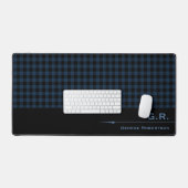 Dark Blue Buffalo Check Monogrammed For Him (Clavier et souris)
