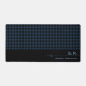 Dark Blue Buffalo Check Monogrammed For Him (Recto)