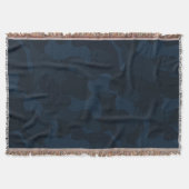 Dark Blue Camo Abstract Deken (Voorkant)