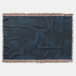 Dark Blue Camo Abstract Deken