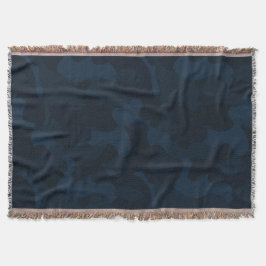 Dark Blue Camo Abstract Deken