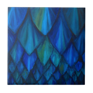 Dark Blue Cave Bat Pattern (donkerblauw patroon) Tegeltje