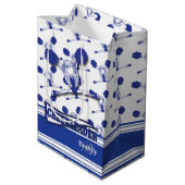 Dark Blue Cheerleader personaliseren Medium Cadeauzakje (Achterkant Gekanteld)