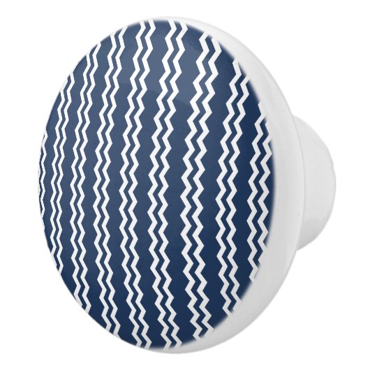 Dark Blue Chevron Design - Drawer Knop (Rechts)