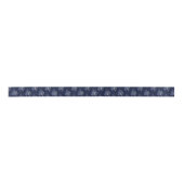 DARK BLUE CHRISTMAS WINTER FOREST MONOGRAM LINT (Voorkant)